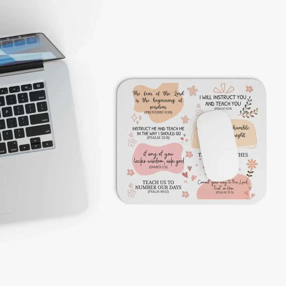 Inspirational Bible Verse Mouse Pad | Christian Desk Decor